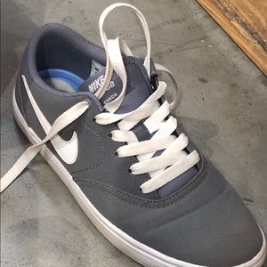 Grey Nike SB shoes